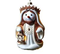 Scene Ornaments Christmas Hanging Decor for Trees Christmas Hanging Ornament Keepsake The Birth of Decor for Family Friends and Pampilles Blanc (C, One Size)