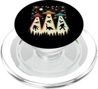 Scène OVNI rétro avec des créatures folkloriques dans l'espace PopSockets PopGrip pour MagSafe
