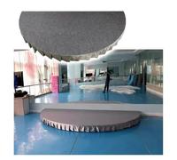 Scène portable robuste pour talk-show, 100-180 cm de diamètre, plateforme antidérapante avec jupe amovible, idéale pour les événements, les spectacles et les présentations