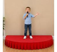 Scène Portable Semi-Circulaire Plateforme Scénique pour Enfants | Plateforme Scénique pour Spectacles Scolaires, Chant, Danse, Discours et Présentations(100cm/39.4in)