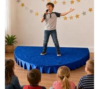 Scène Portable Semi-Circulaire Plateforme Scénique Pour Enfants, Scène De Spectacle Avec Plinthe Pour Spectacles Scolaires, Chant, Danse, Discours Et Présentations