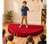 Scène Portable Semi-Circulaire Plateforme Scénique Pour Enfants, Scène De Spectacle Avec Plinthe Pour Spectacles Scolaires, Chant, Danse, Discours Et Présentations