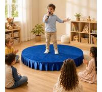 Scène Portable Semi-Circulaire Plateforme Scénique Pour Enfants, Scène De Spectacle Avec Plinthe Pour Spectacles Scolaires, Chant, Danse, Discours Et Présentations