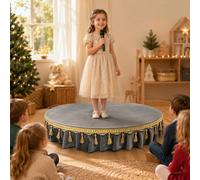 Scène Portable Semi-Circulaire Plateforme Scénique Pour Enfants, Scène De Spectacle Avec Plinthe Pour Spectacles Scolaires, Chant, Danse, Discours Et Présentations