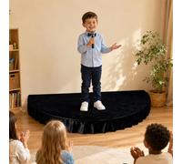 Scène Portable Semi-Circulaire Plateforme Scénique Pour Enfants, Scène De Spectacle Avec Plinthe Pour Spectacles Scolaires, Chant, Danse, Discours Et Présentations