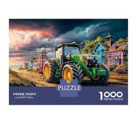 Scène rurale avec tracteur 1000 Pièces Coffret Puzzle Style de village côtier coloré Puzzle Premium Carton Solide - DIY Familial Trop Amusant, Belle Déco, Cadeau D’anniversaire Pour Adultes Et Enfants