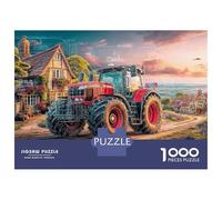 Scène Rurale avec Tracteur 1000 Pièces Puzzle Style Artistique numérique Vif Coffret Puzzle Carton Premium - Anti-Stress Et Déco Murale, Cadeau Femmes Hommes, Stimule Le Cerveau 70x50cm/1000pcs