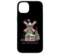 Scène Rustique de Moulin à Vent de Petite Ville de Noël Coque pour iPhone 14 Plus