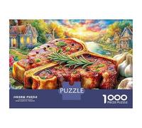 Scène Steak 1000 Piece Sustainable Board Steak Rustique Mindfulness Puzzle for Adults Lettered Back Pieces Relaxation Activity Anti-Glare 52x38cm/1000pcs