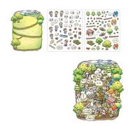 Scène Sticker Sticker Fairies Tale Series Layscape Hand Compte Labels Journaling Supplies Decorative Fairies Tale Series Landscape Child Scene