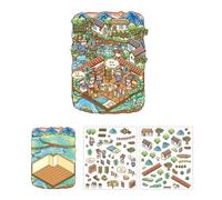 Scène Sticker Sticker Fairies Tale Series Layscape Hand Compte Labels Journaling Supplies Decorative Fairies Tale Series Landscape Child Scene