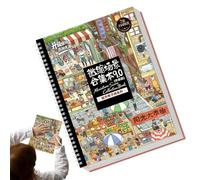 Scene Stickers - Cute 3D Visual Effect Craft Art Set | Sticker Room Scene Book For Travel Airplane Road Trip Home Classroom Restaurant Use | Interactive Creative Decoration Activity For Kids Building