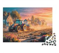 Scène Style Peinture de Paysage agricole, Puzzle en Plastique Durable pour Adultes, Coupe précise, Finition Lisse, réduction du Stress, Pleine Conscience, détox numérique 52x38cm/1000pcs