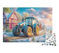 Scène Tracteur d'hiver 1000 Piece Precise Interlocking Style paysag AGR Jigsaw for Teens Digital Detox Frameable Puzzle Stay at Home Fun Limited Edition 38x26cm/1000pcs