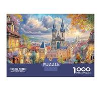 Scène Urbaine européenne 1000 Pièces Puzzle 3D - Carton Épais Et Durable & Puzzle Défi Mental Art Mural de la Ville de Paris - Cadeau Personnalisé 52x38cm/1000pcs pour Adultes À Partir De 14 Ans