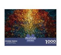 Scenery Tree Unique 1000 Piece Jigsaw Puzzle Woods Colourful Puzzling Challenging & Brainteasing Adult Jigsaws 100% Recycled Cardboard Puzzle Game for The Whole for Women Gifts for Men38x