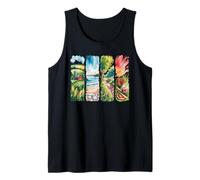 Scènes d'aquarelle en Plein air pour l'été, la Ferme, la Plage, Le Parc Débardeur