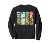 Scènes d'aquarelle en Plein air pour l'été, la Ferme, la Plage, Le Parc Sweatshirt
