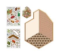 Scènes d'autocollants pour adultes - Créez vos propres autocollants de maison | Scrapbooking pour soulager le stress, décoration de planificateurs, paniers de Pâques