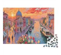 Scènes de Rue charmantes Puzzles pour Adultes 1000 Pièces Jeu ÉduChatif Jouets Défi Artisanat Cadeau Famille Décoration Intérieure Adultes & Enfants des 14 Ans 1000pcs (75x50cm)