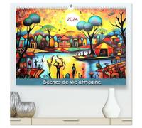Scènes de vie africaine (calendrier mural haut de gamme 2027 DIN A2 vertical), CALVENDO calendrier mensuel