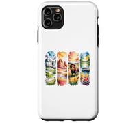Scènes de Voyage américaines Aquarelle Art Coque pour iPhone 11 Pro Max