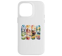 Scènes de Voyage américaines Aquarelle Art Coque pour iPhone 14 Pro Max