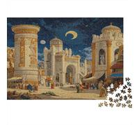 Scènes d'une Ville médiévalePuzzles 1000 Pièces pour Adultes, Jeux Éducatifs, Décoration D'intérieur70x50cm/1000pcs