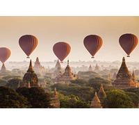 Scenolia Tableau décoratif Grand Format sur Toile Les Temples DE Bagan 90 x 60 cm | Impression Haute qualité