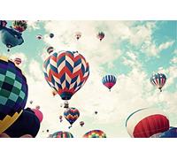 Scenolia Tableau décoratif Grand Format sur Toile VOL DE MONTGOLFIERES 90 x 60 cm | Impression Haute qualité