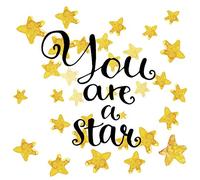 Scenolia Tableau décoration Murale You are A Star 90 x 90 cm | déco Design imprimée en France