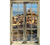 Scenolia Tableau Plexi Vertical déco & Design Un Regard sur Marseille 50 x 70 cm | Déco Murale Qualité HD