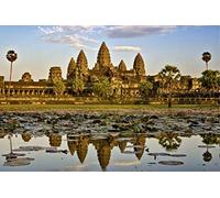 Scenolia Tableau Toile XXL en kit Angkor 90 x 60 cm - Toile Textile sans PCV - Tableau Grand Format fabriqué en France
