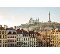 Scenolia Tableau Toile XXL en kit Lyon Fourviere 90 x 60 cm - Toile Textile sans PCV - Tableau Grand Format fabriqué en France