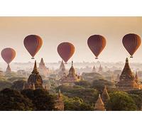 Scenolia Tableau Verre Acrylique Les Temples DE Bagan 90 x 60 cm | Décoration Murale XL Fait en France