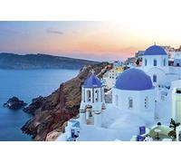 Scenolia Tableau Verre Acrylique SANTORIN 90 x 60 cm | Décoration Murale XL Fait en France