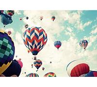 Scenolia Tableau verre acrylique XXL VOL DE MONTGOLFIERES 130 x 90 cm | Déco murale design Fabriqué en France