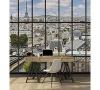Tapisserie déco poster PARIS LA SEINE 3 x 2,70 m | Déco et photo murale XXL Qualité HD Scenolia