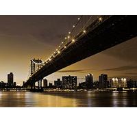 Scenolia Tapisserie poster panoramique LES LUMIÈRES DE MANHATTAN 4 x 2,70 m | Déco et photo murale XXL Qualité HD