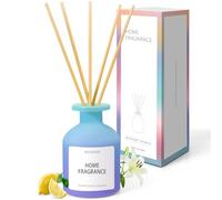 Scent-Hi Bâtonnets Diffuseur Parfum Maison, 100 ML Brise d'océan Huiles Essentielles, 6 Diffuseur Bâtonnets, Déco Cadeau en Bureau ou Salle de Bain
