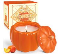 Scent-Hi Bougie Parfumées Citrouille Céramique, 700g Citrouille Bougies D'aromathérapie, Bougies Décoratives Halloween, Bougie Cire de Soja Naturel pour Halloween, Fête Décor, Décoration d'Intérieur