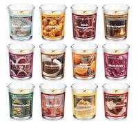 Scent-Hi Bougies parfumées en Verre, 12 de Cire de Soja Propre, Calendrier de l'Avent 2025 avec 12 Parfums, Décoration de Noël pour Décoration D'intérieur