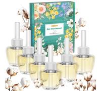 Scent-Hi Desodorisant Maison Recharge, 6x19ML - Coton, Désodorisant Électrique Recharge Convient pour Air Wick/Glade Diffuseur Electrique