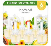 Scent-Hi Desodorisant Maison Recharge, 6x19ML - Hawaïen, Désodorisant Électrique Recharge Convient pour Air Wick/Glade Diffuseur Electrique