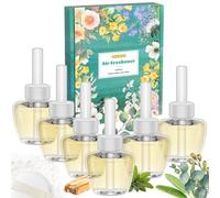 Scent-Hi Desodorisant Maison Recharge, 6x19ML - Palo Santo, Baby Powder, Eucalyptus Sauge, 3 Parfums en Alternance Désodorisant Électrique Recharge Convient pour Air Wick/Glade Diffuseur Electrique
