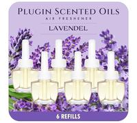 Scent-Hi Diffuseur Électrique de Parfum Recharges Lavender, 6 * 19ml, Convient pour Air-Wick/Glade Diffuseur Electrique, Chambre à Coucher, Salle de séjour, Salle de Bain