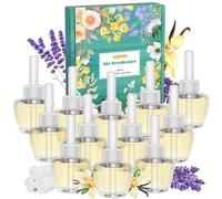 Scent-Hi Duftölflakon Set, 12x19ML Elektrischer Lufterfrischer- Vanille, Lavendel, Leinen Nachfüller für Duftstecker, Räume, Bäder, Schauraum Kompatibel mit Air-Wick/Glade