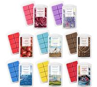 Scent-Hi Fondants de Cire Parfumées, Cubes de Cire de Soja Parfumés pour Chauffe-Cire, 8 x 2,5 oz, Brise Marine, Lin, Vents en été, Expresso, Cerise, Framboise et Cannelle, Lavande, Pivoine Blush