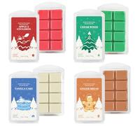 Scent-Hi Fondants de Cire Parfumées, Noël Cubes de Cire de Soja Parfumés pour Chauffe-Ccire, 8 x 2,5 oz, Bois de Cèdre, Pomme Cannelle, Pain d'épice, Gâteau à la Vanille (Christmas Wax Melts 4)