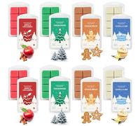 Scent-Hi Fondants de Cire Parfumées, Noël Cubes de Cire de Soja Parfumés pour Chauffe-Ccire, 8 x 2,5 oz, Bois de Cèdre, Pomme Cannelle, Pain d'épice, Gâteau à la Vanille (Christmas Wax Melts 8)
